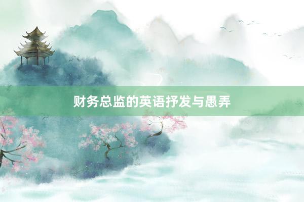 财务总监的英语抒发与愚弄